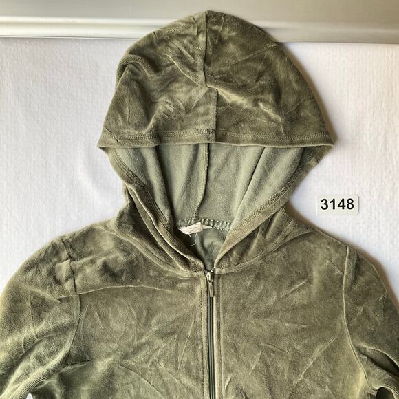 American Eagle Outfitters Women Long Sleeve Full Zip Velvet Jacket size M, Green - Picture 7 of 8